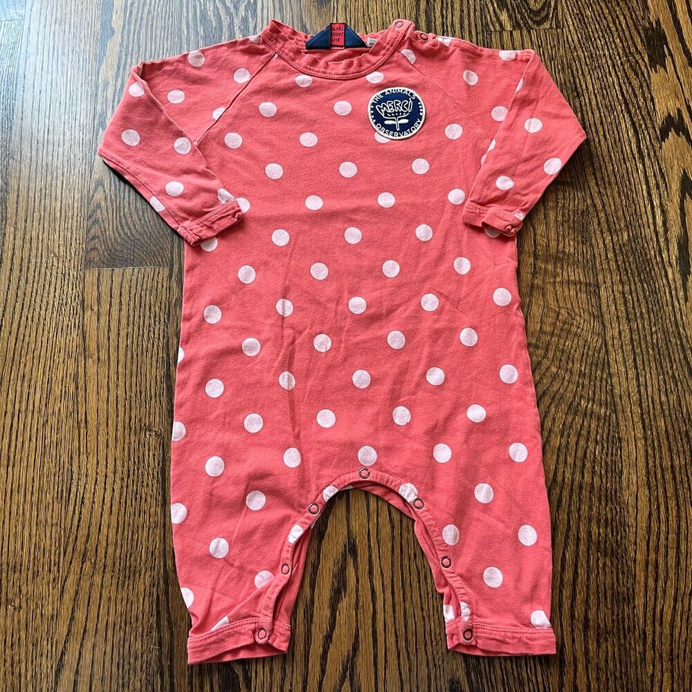 The Animal Observatory Owl Pink Polka Dot Romper (18M)